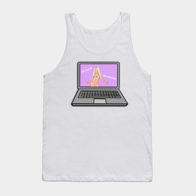 Doja Cat Fan Art Cyber Sticker Tank Top by tayelectronica